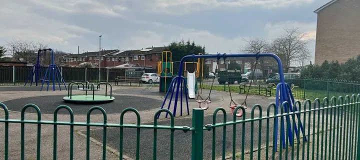 A playground nearby 